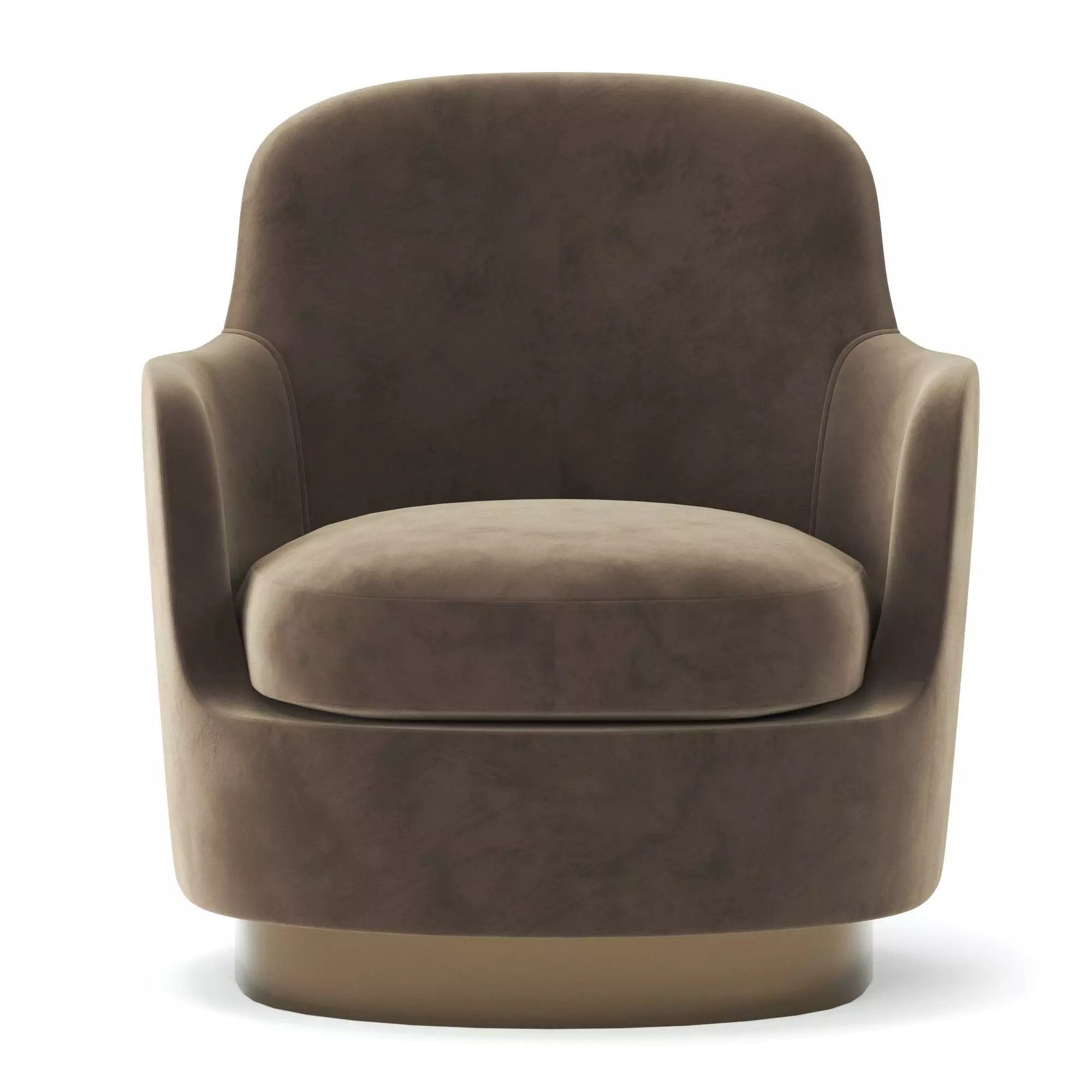 Armchair swivel chair velvet Low-poly 3D model