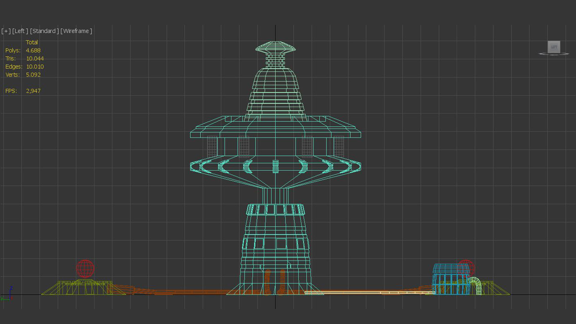 Sci-Fi Building 5 Low-poly 3D model_7