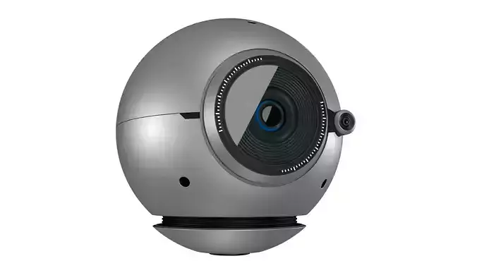 Drone silver Low-poly 3D model