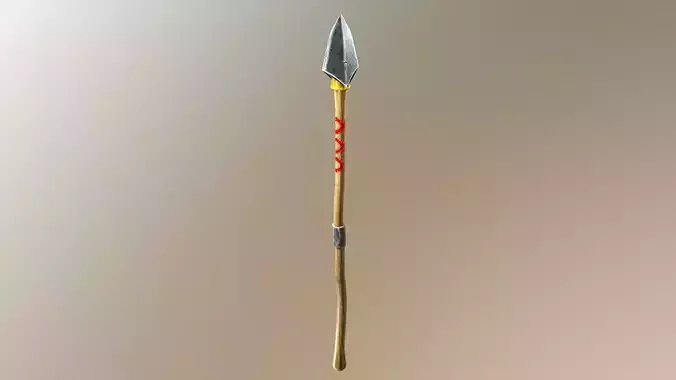 Stylized medieval old spear