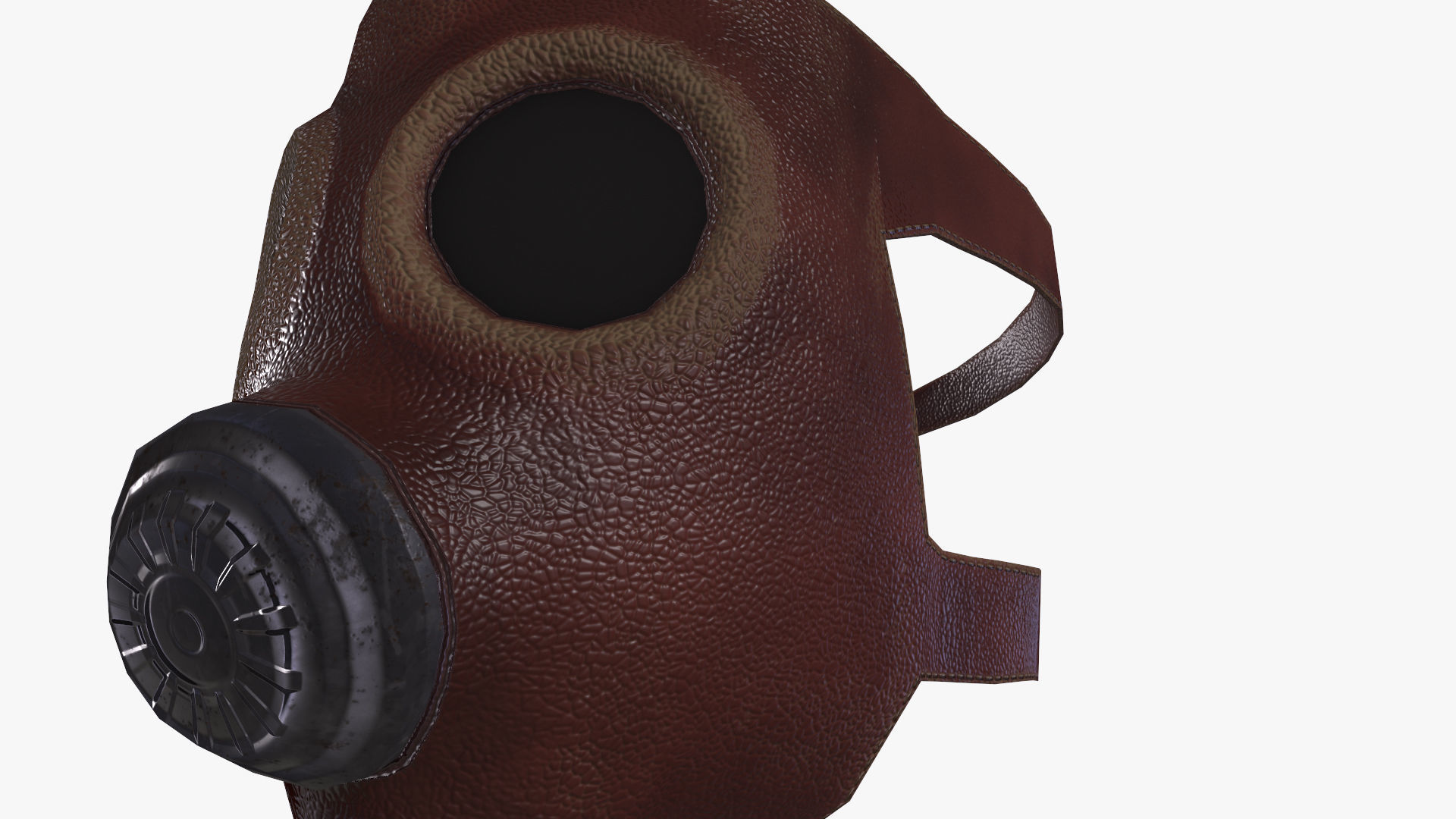 Gas Mask Low-poly 3D model_14