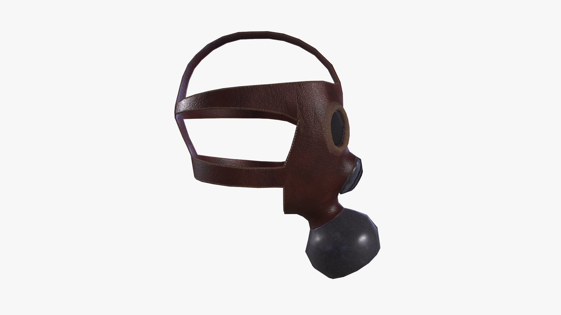 Gas Mask Low-poly 3D model_2