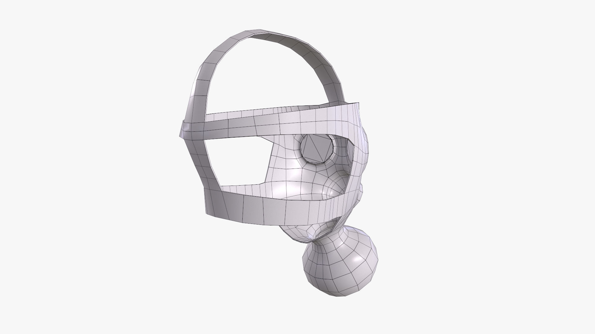 Gas Mask Low-poly 3D model_18