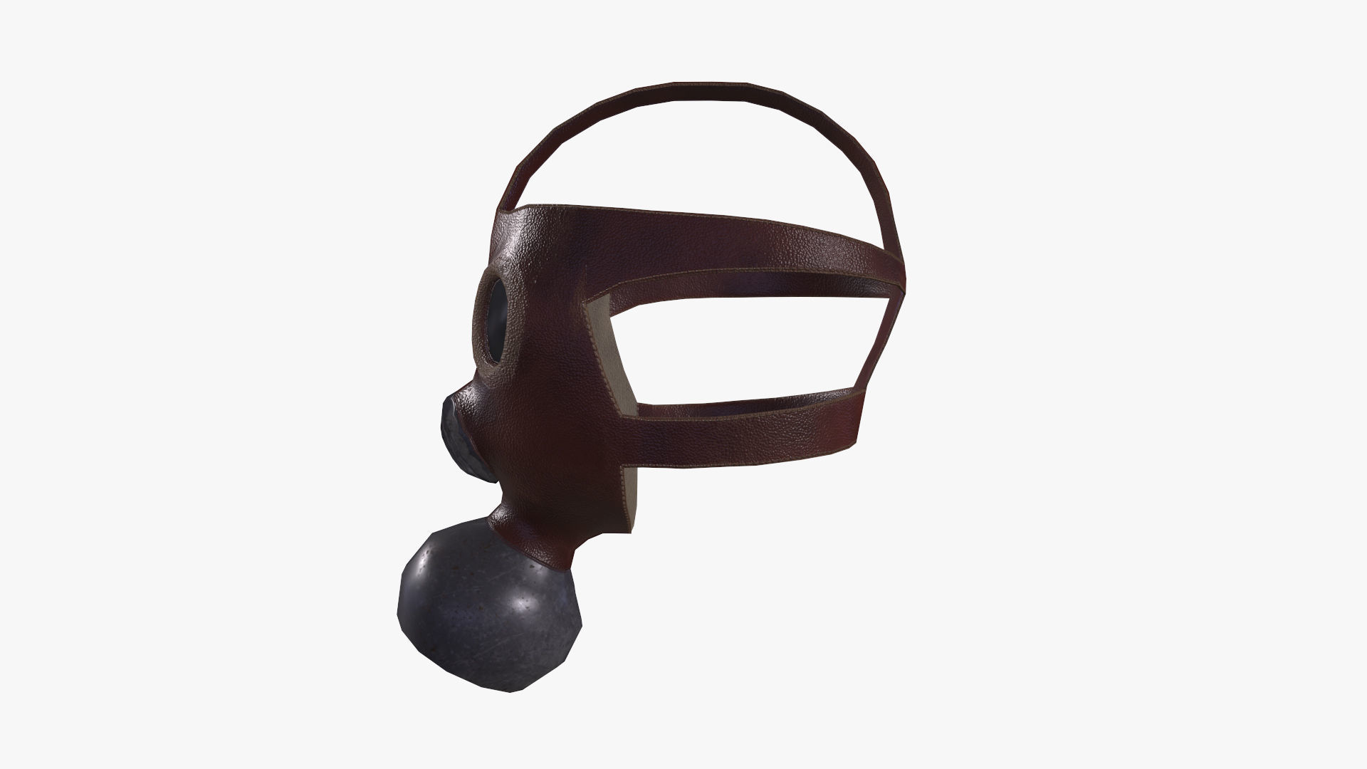 Gas Mask Low-poly 3D model_6