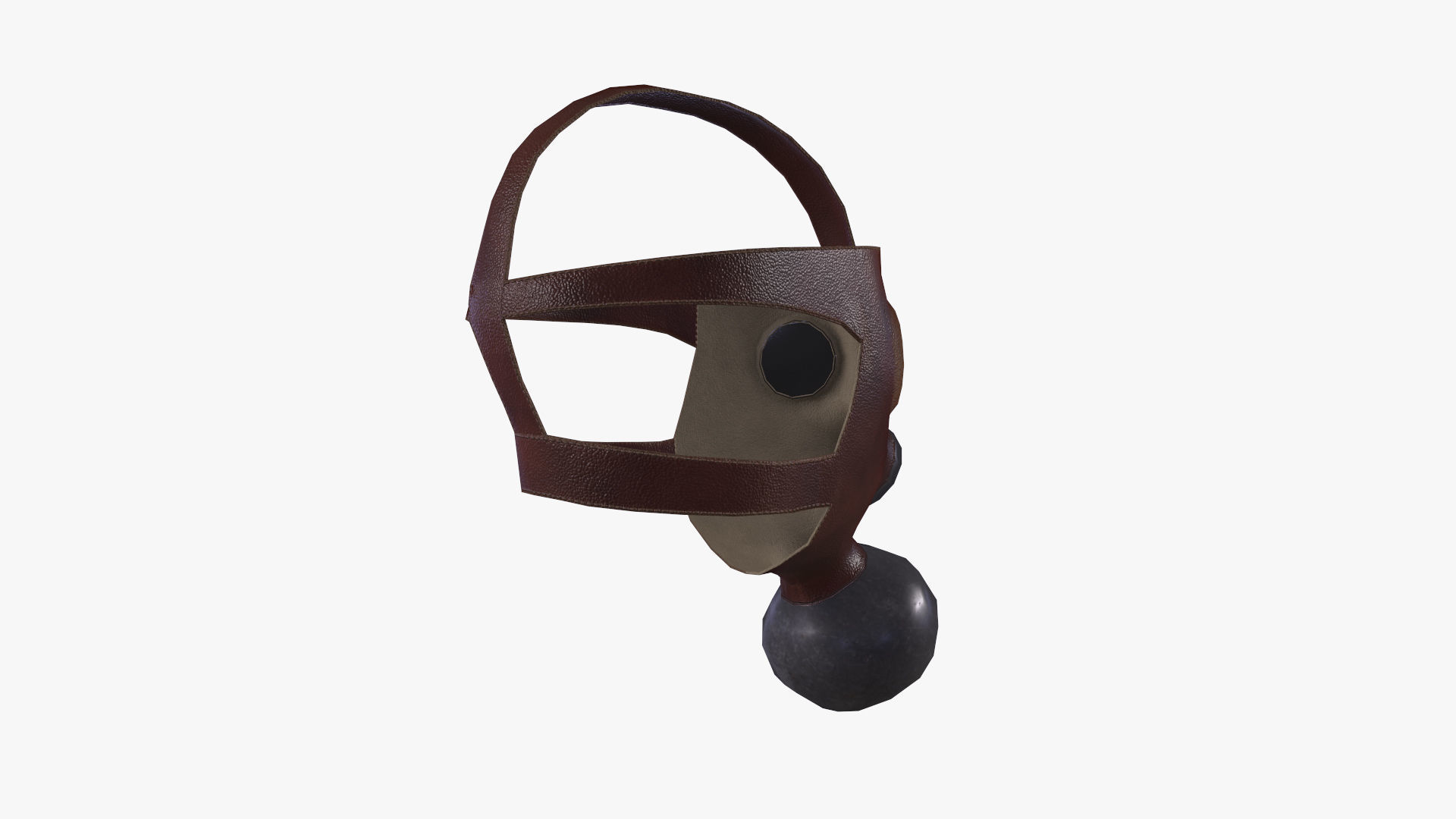 Gas Mask Low-poly 3D model_3