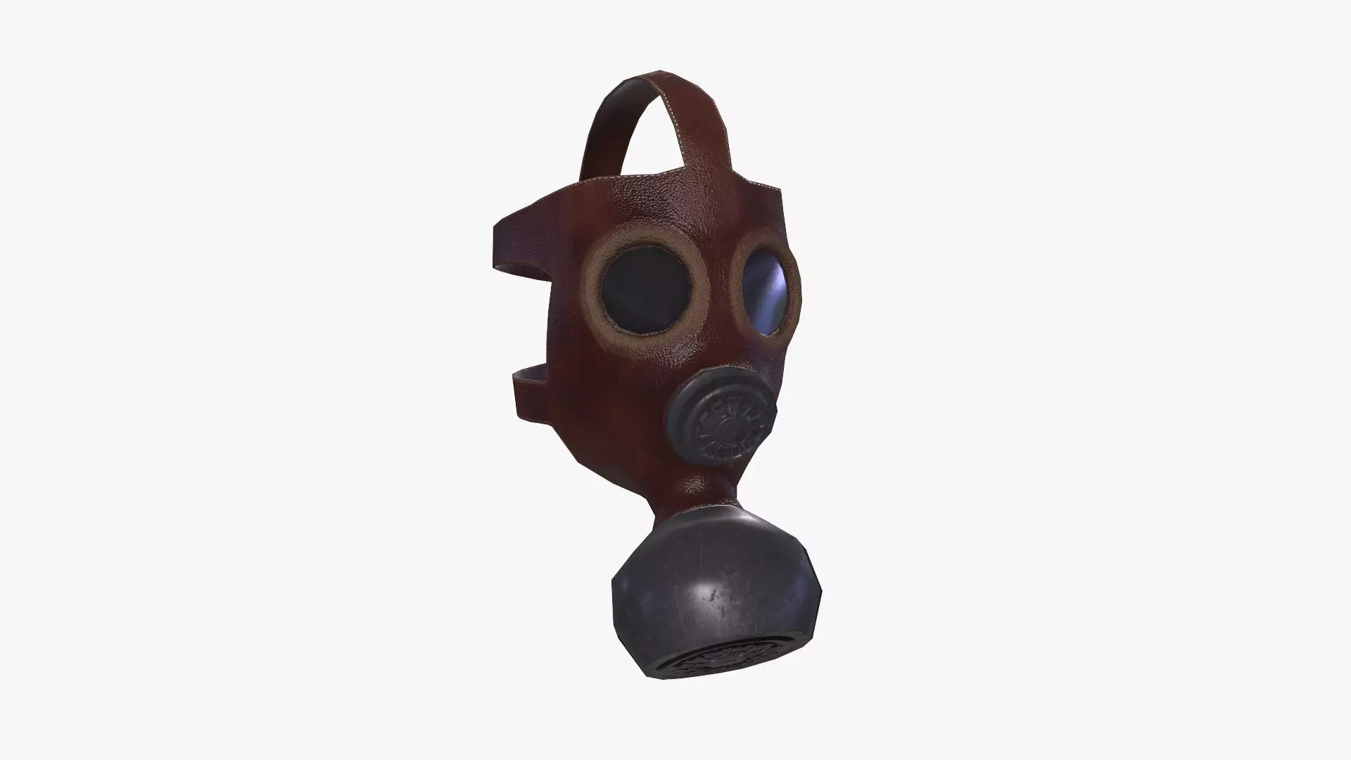 Gas Mask Low-poly 3D model_0