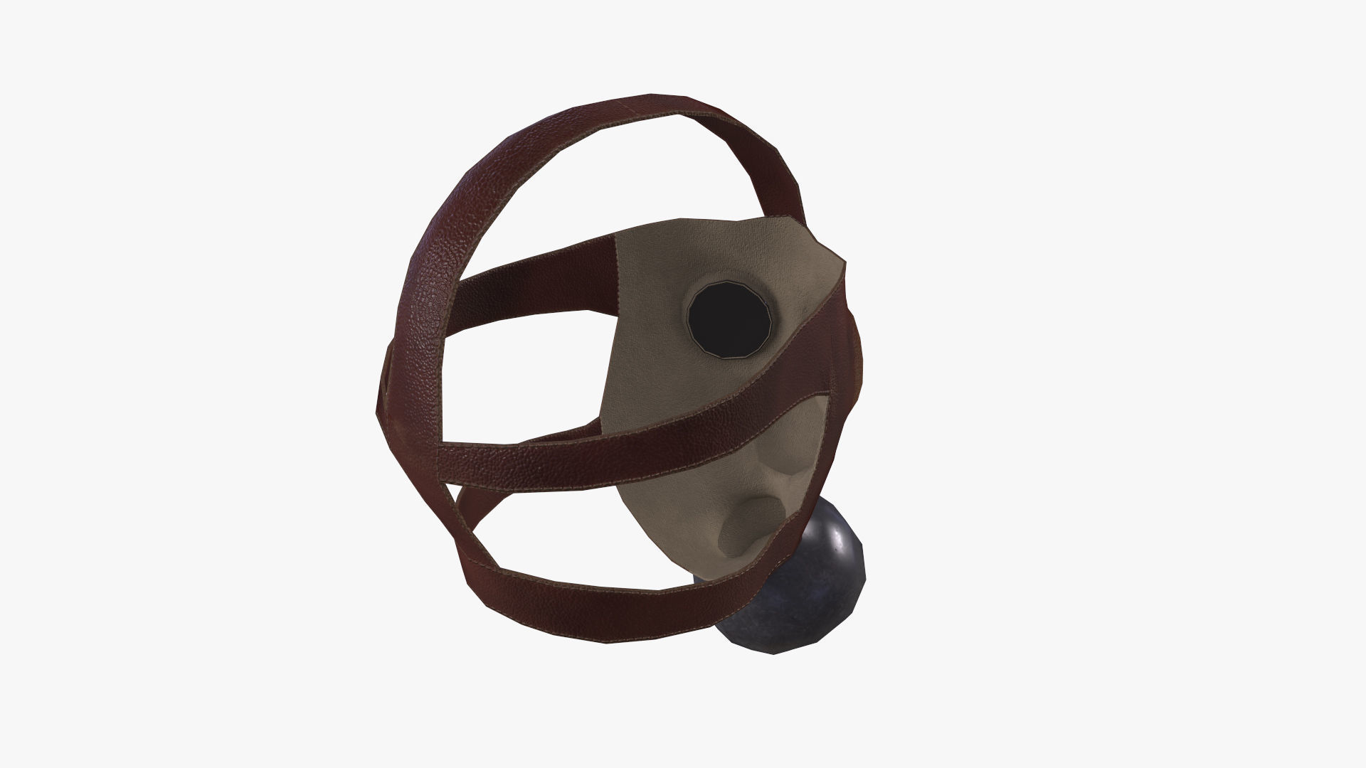 Gas Mask Low-poly 3D model_11