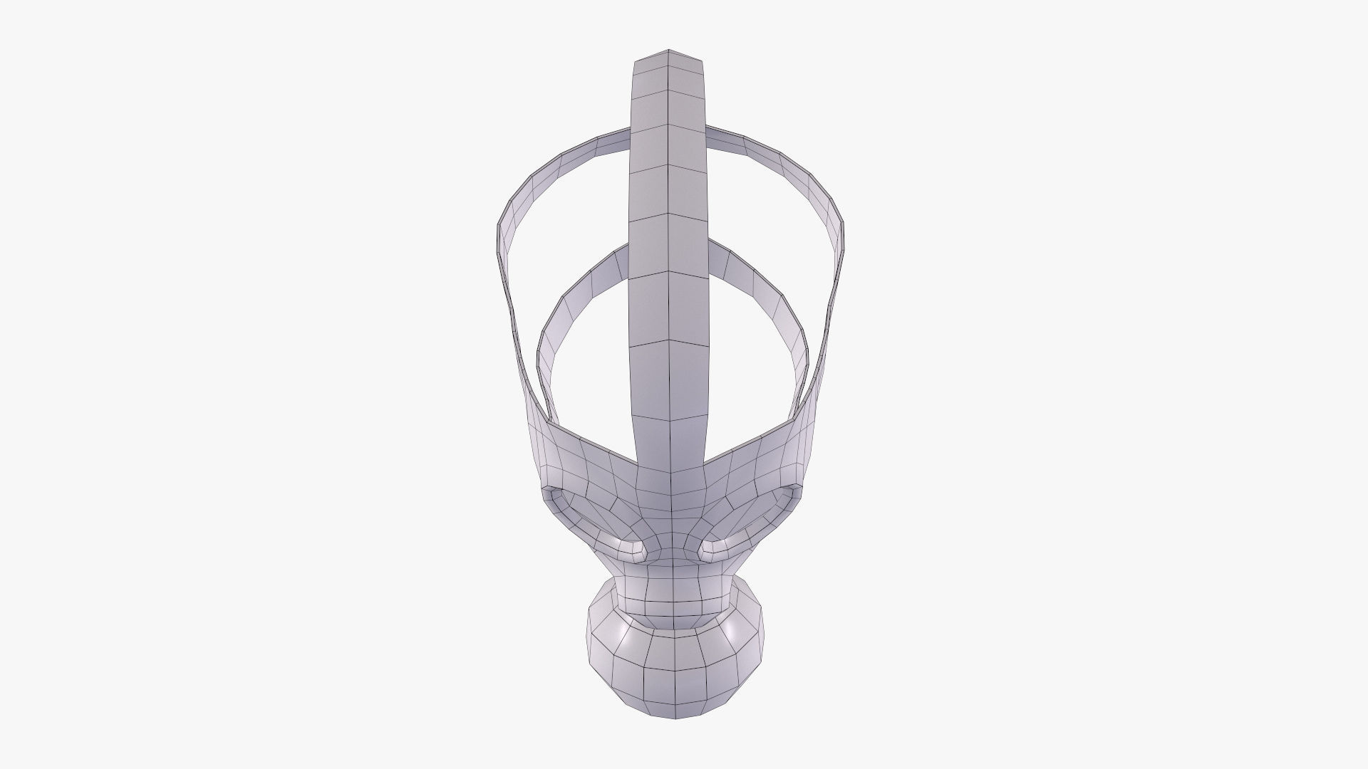 Gas Mask Low-poly 3D model_21