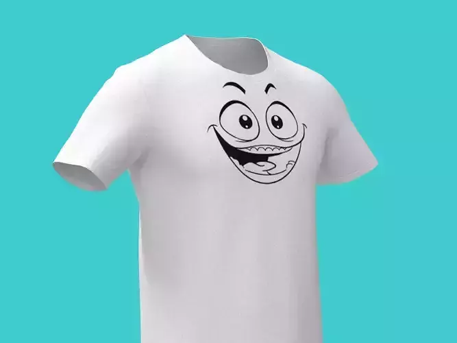 3d funny White t-shirt