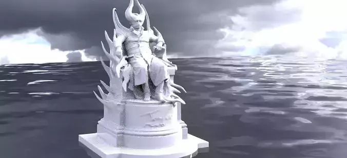 Tempus Fugit Serpent 2  statue throne 3D model