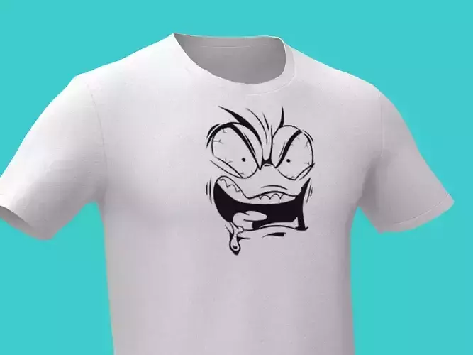 3d funny White t-shirt