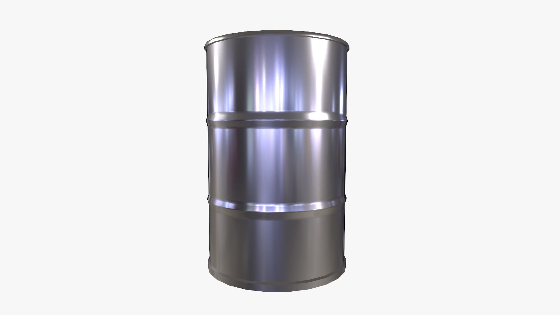Stainless Barrel Low-poly 3D model_6