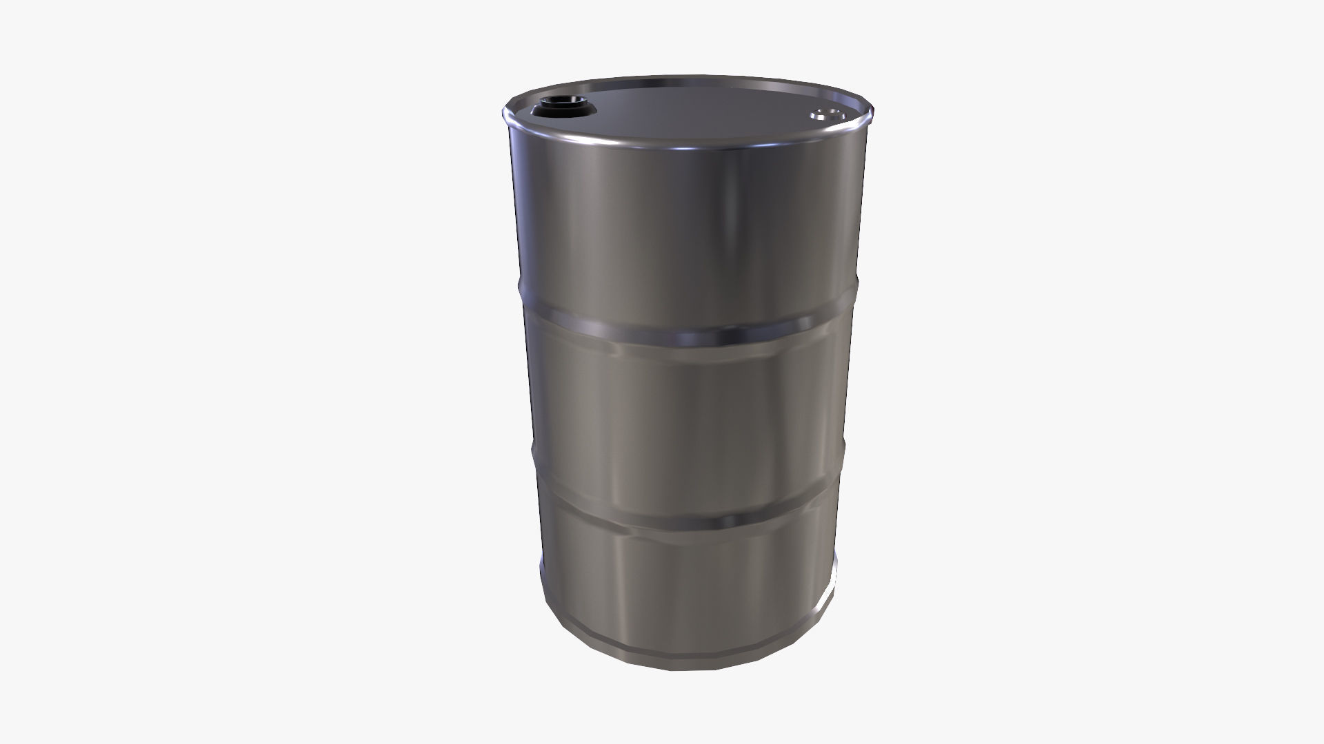 Stainless Barrel Low-poly 3D model_5
