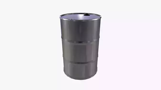 Stainless Barrel Low-poly 3D model