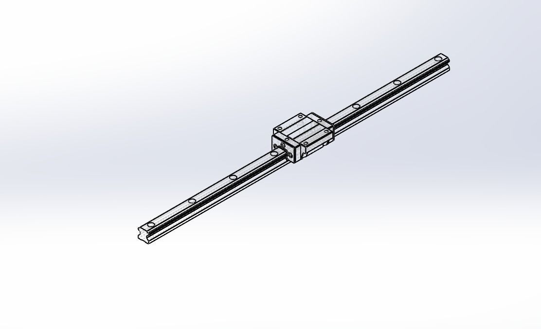 Mount Linear Bearing and Rail 15mm 3D model_16