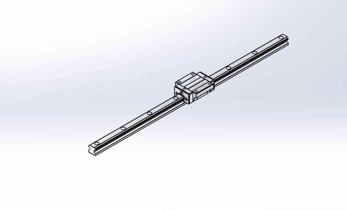 Mount Linear Bearing and Rail 15mm 3D model_10