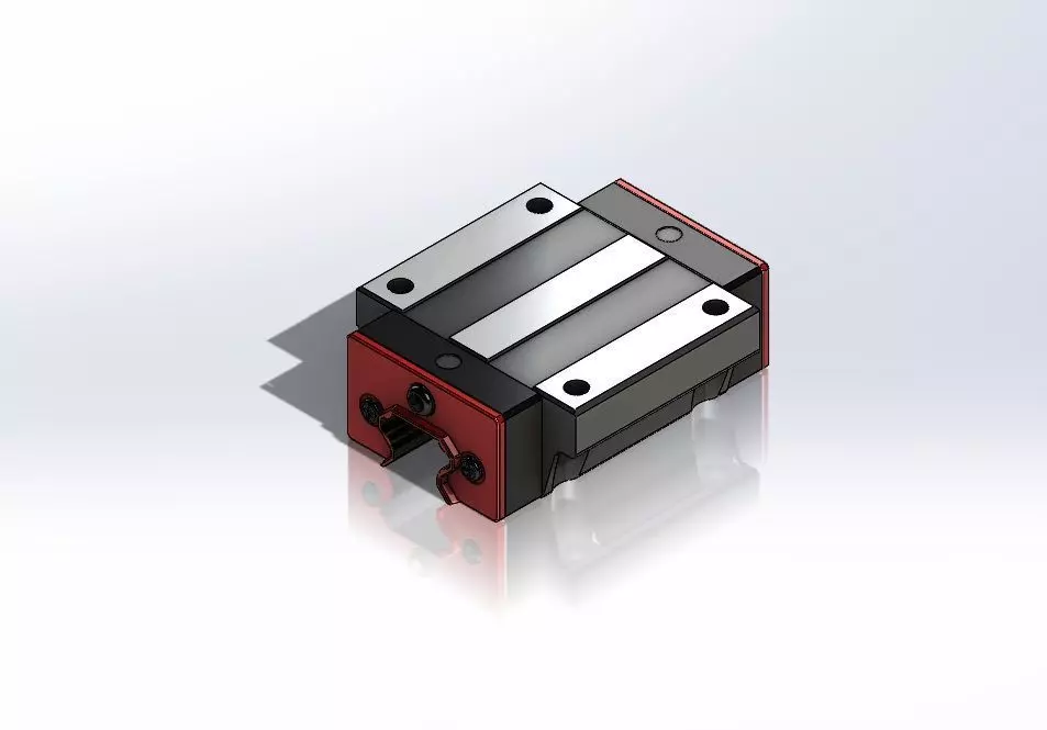 Mount Linear Bearing and Rail 15mm 3D model_0