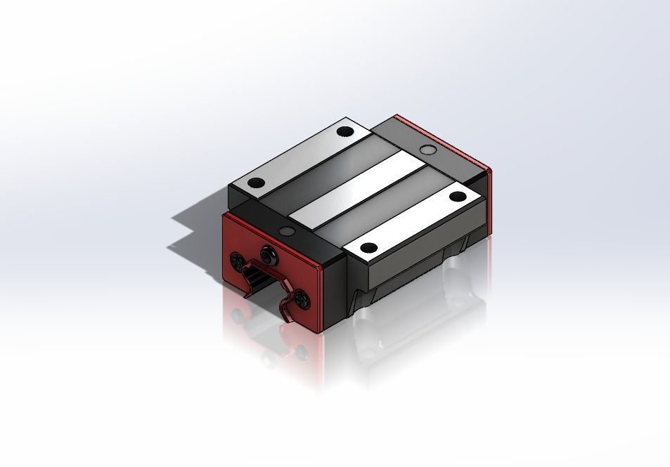 Mount Linear Bearing and Rail 15mm 3D model_2