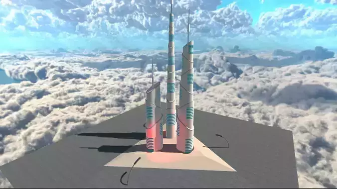 Sci-Fi Building 6 3D model