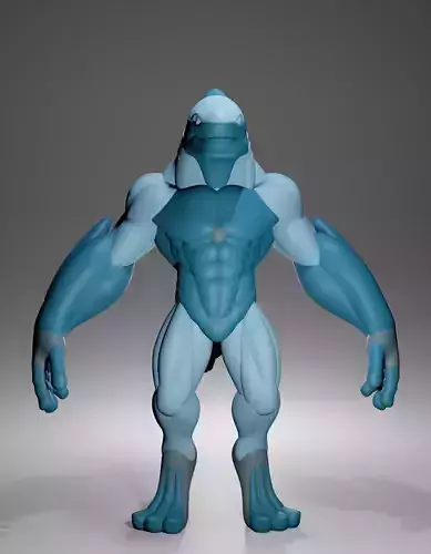 3D Cartoon Shark 