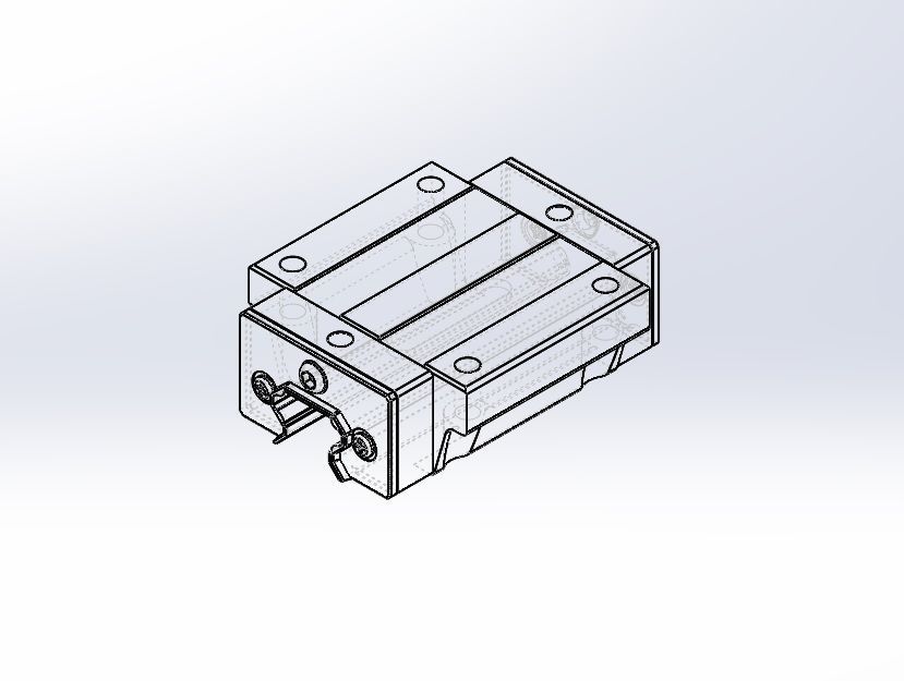 Mount Linear Bearing and Rail 20mm 3D model_10