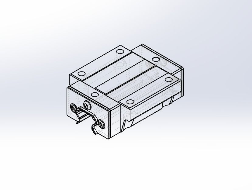 Mount Linear Bearing and Rail 20mm 3D model_7