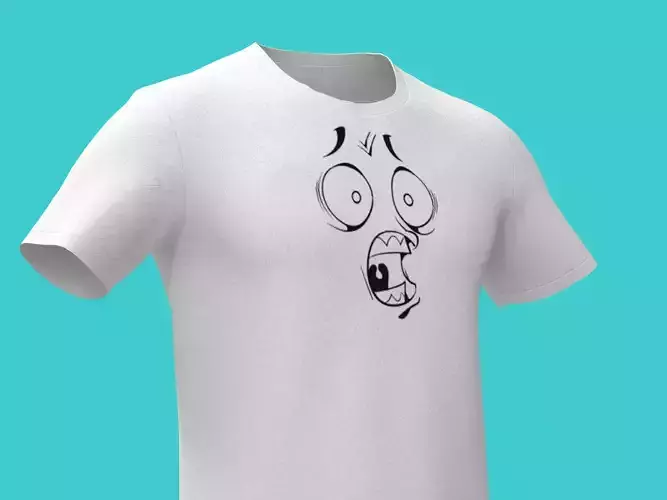 3d funny White t-shirt