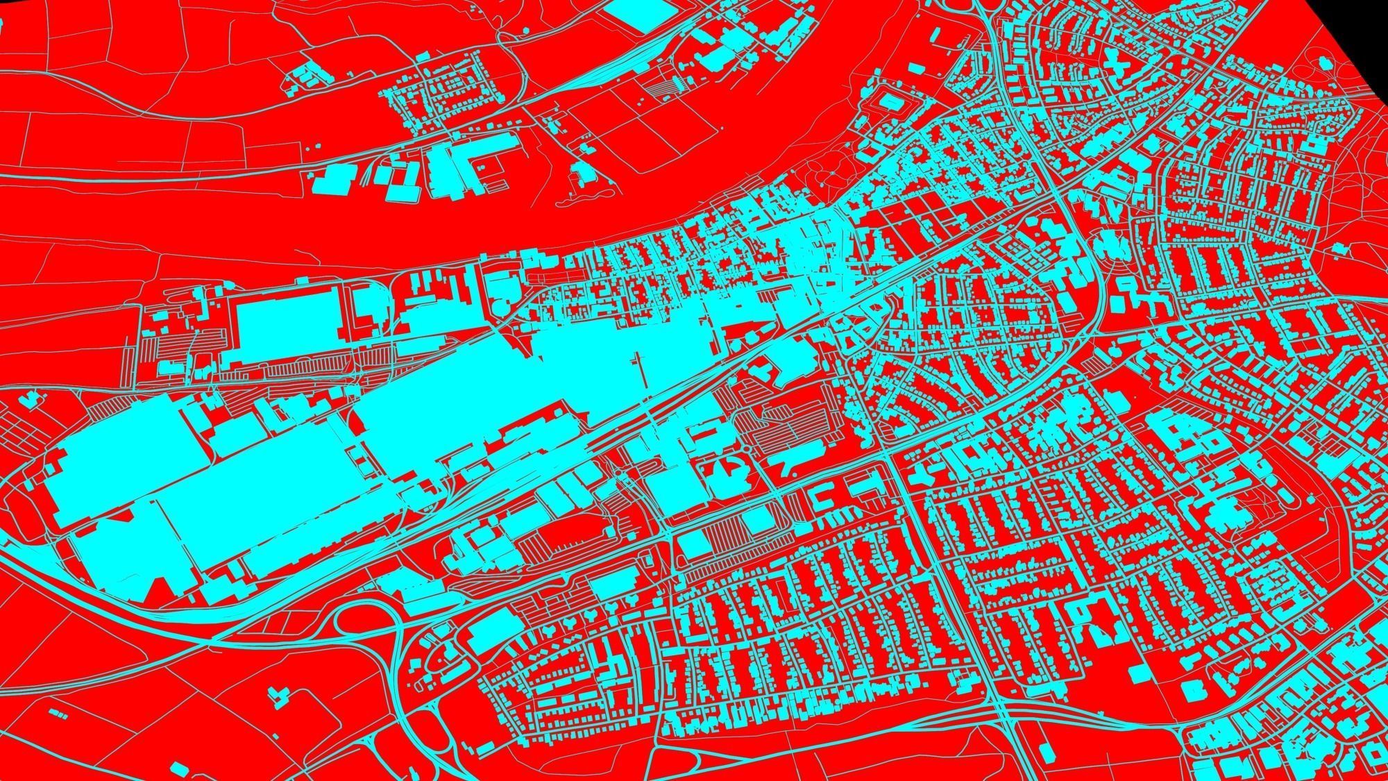 Cityscape Russelsheim Germany 3D model_16