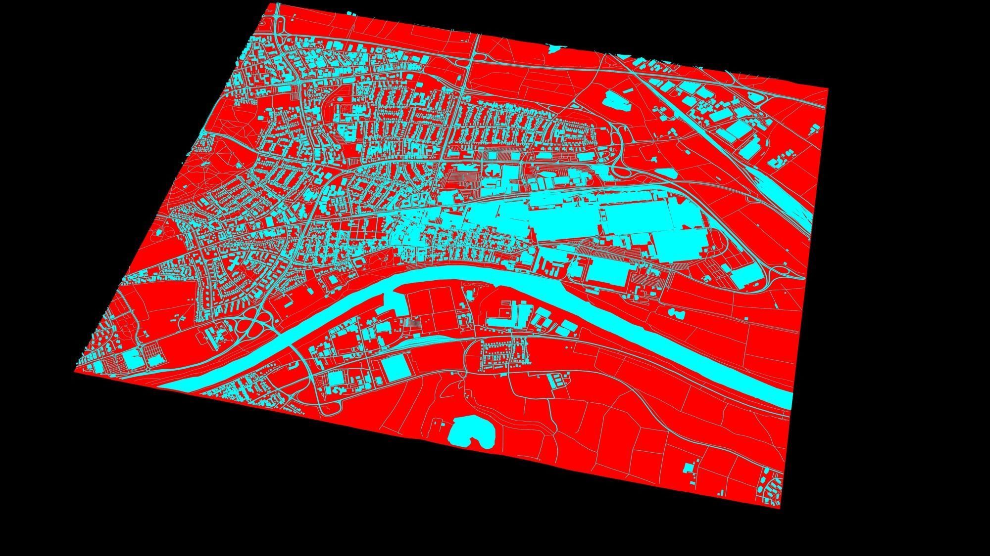 Cityscape Russelsheim Germany 3D model_17