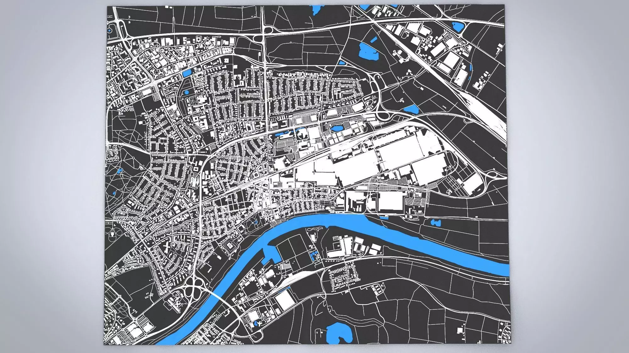Cityscape Russelsheim Germany 3D model_0