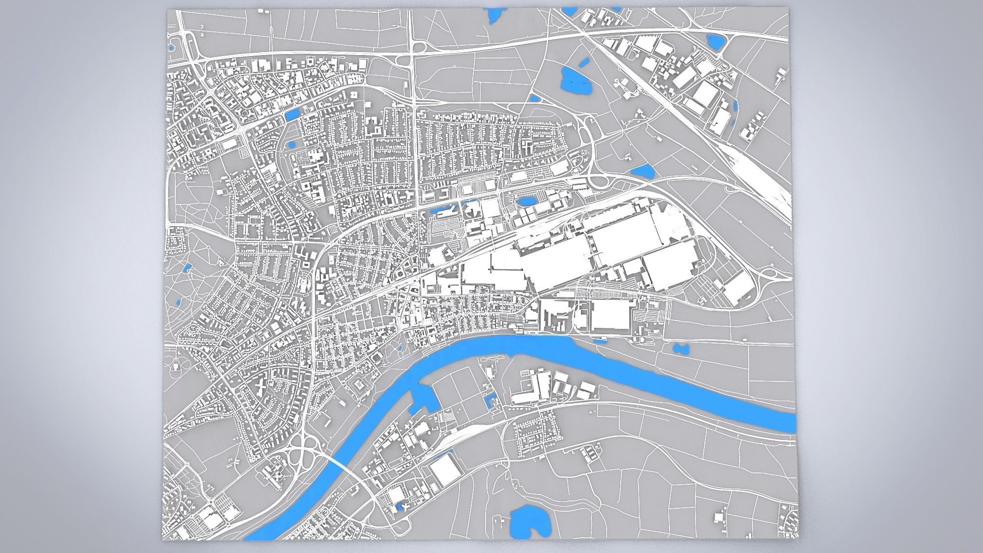 Cityscape Russelsheim Germany 3D model_2
