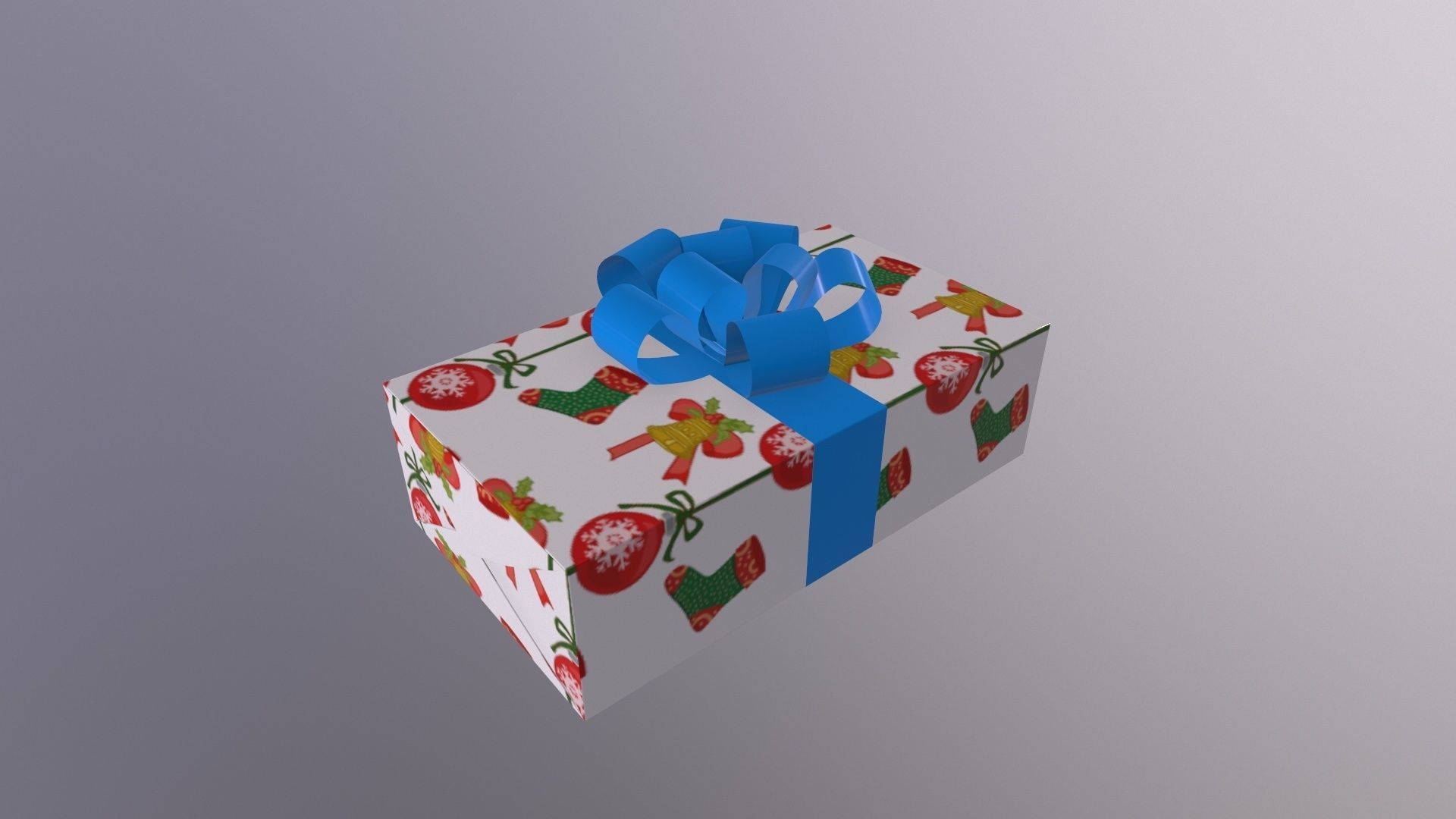 Collection of Christmas gifts Low-poly 3D model_14