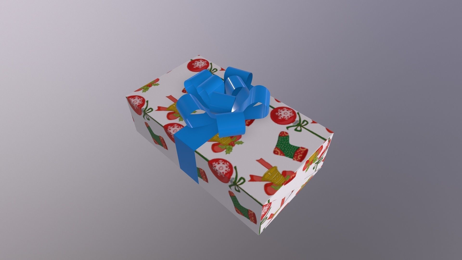 Collection of Christmas gifts Low-poly 3D model_7
