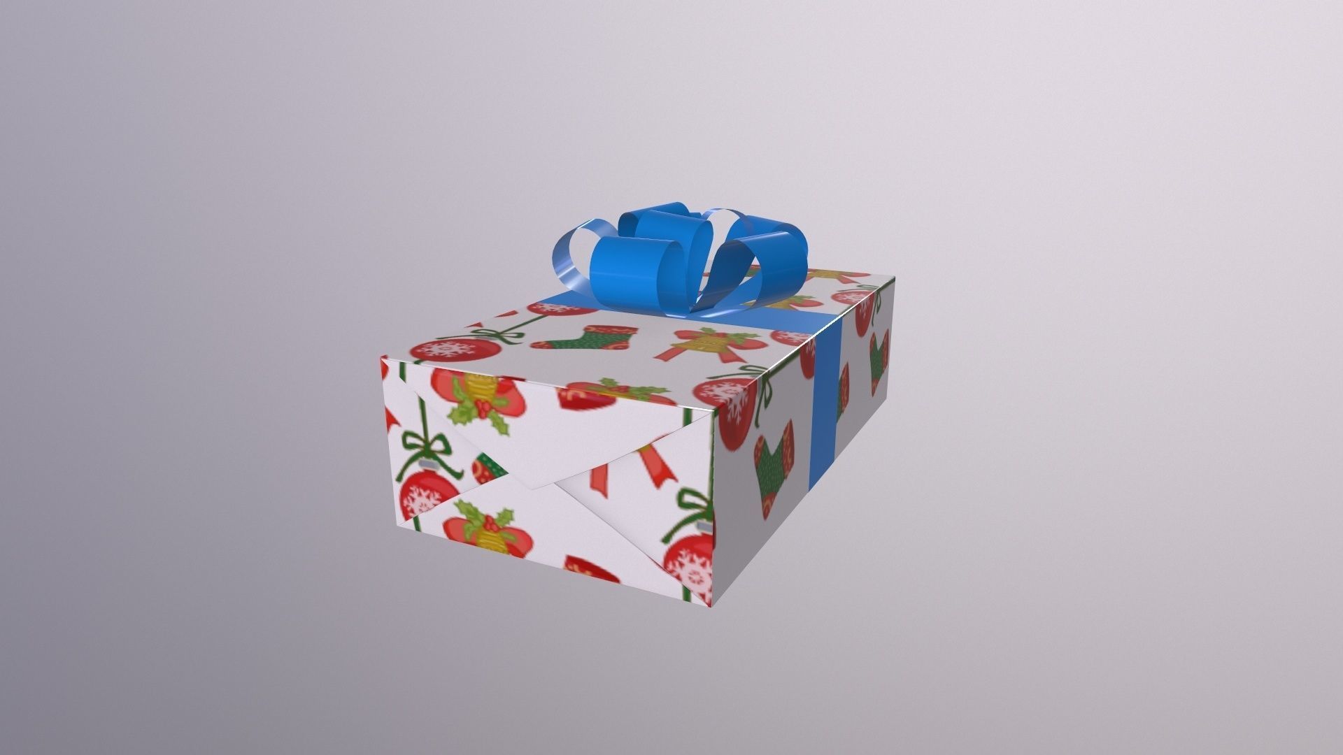 Collection of Christmas gifts Low-poly 3D model_10