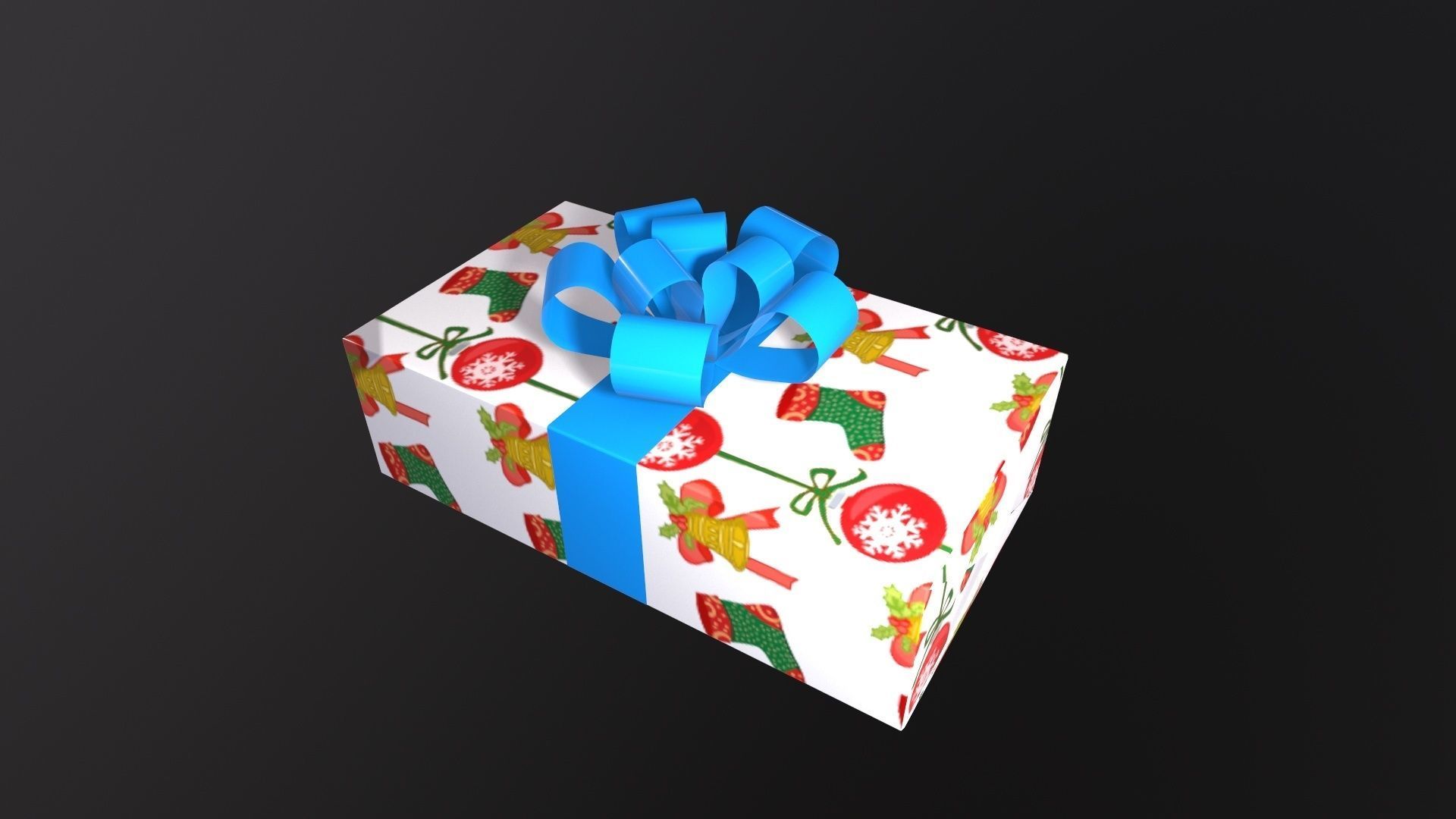Collection of Christmas gifts Low-poly 3D model_32