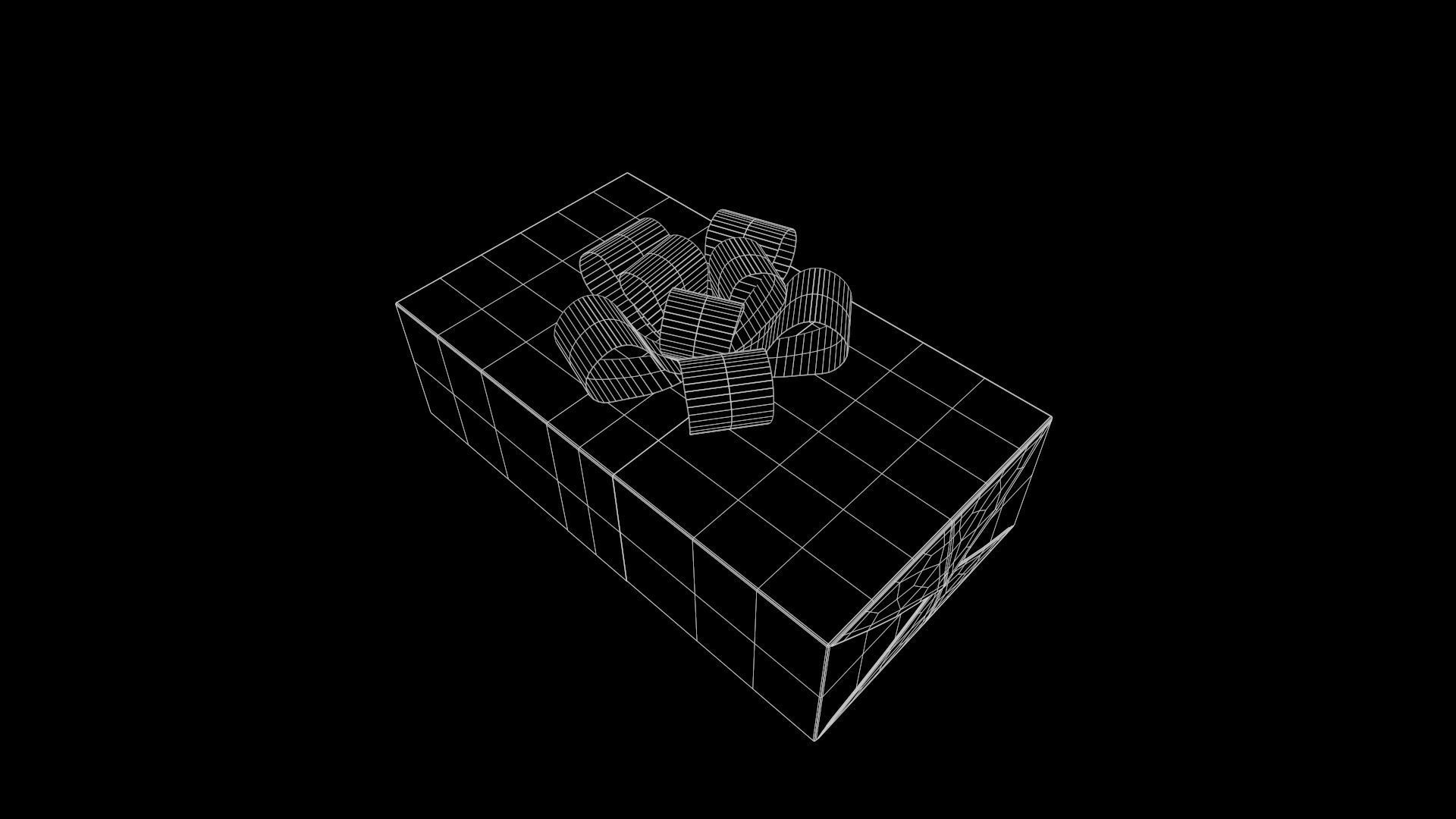 Collection of Christmas gifts Low-poly 3D model_8