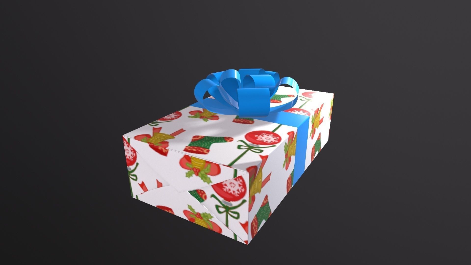 Collection of Christmas gifts Low-poly 3D model_22