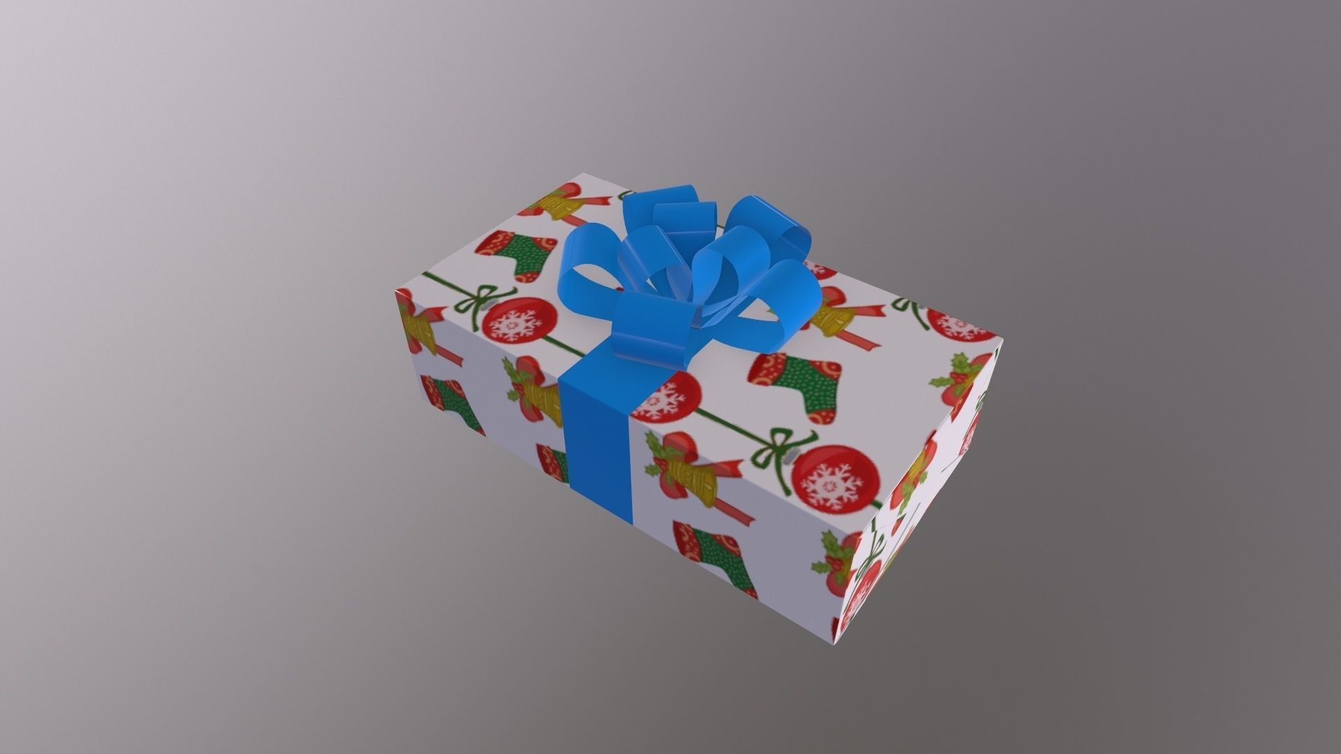 Collection of Christmas gifts Low-poly 3D model_18
