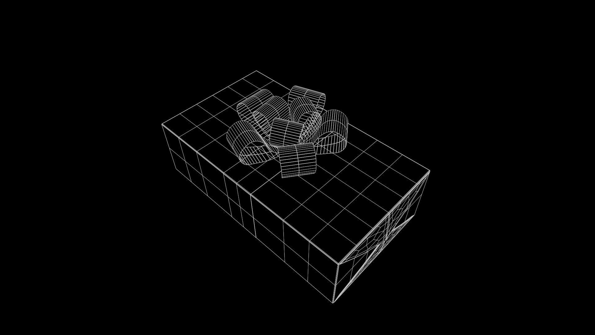 Collection of Christmas gifts Low-poly 3D model_6