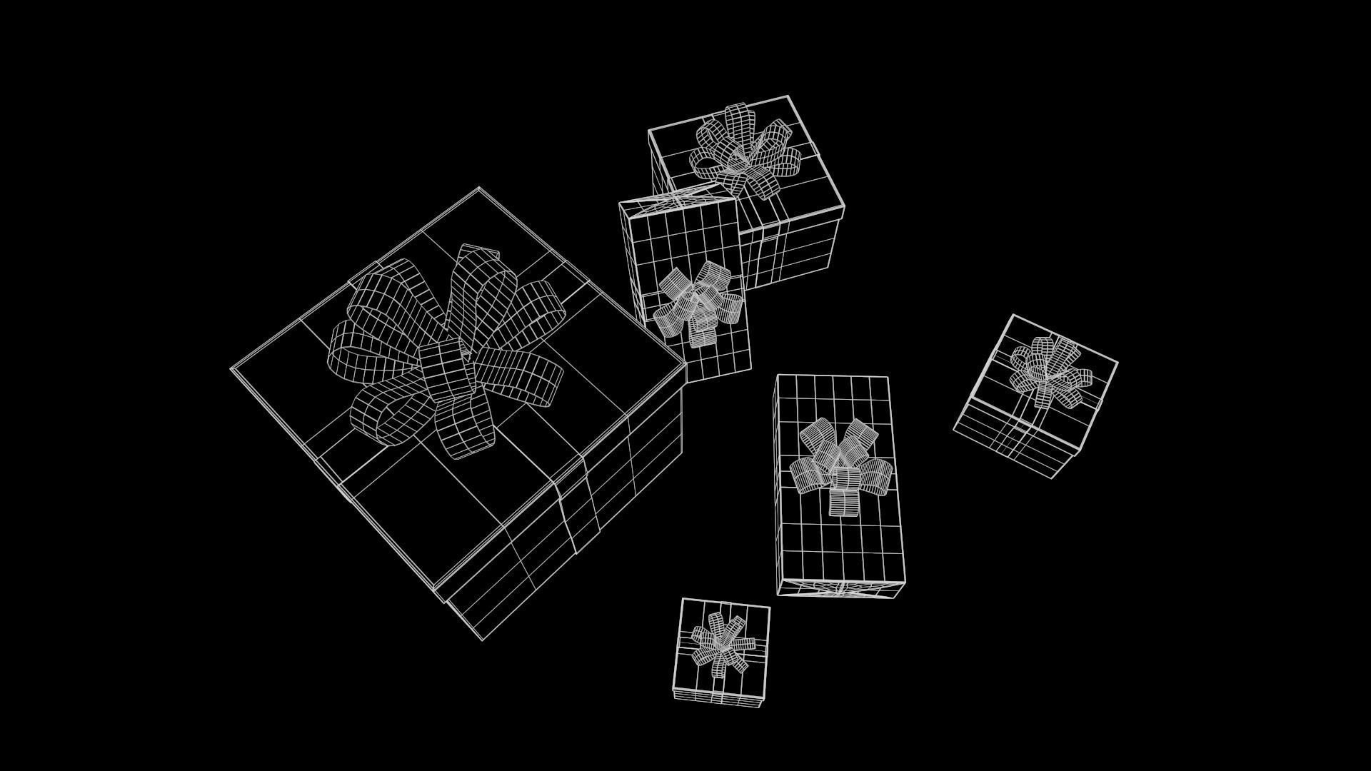 Collection of Christmas gifts Low-poly 3D model_21