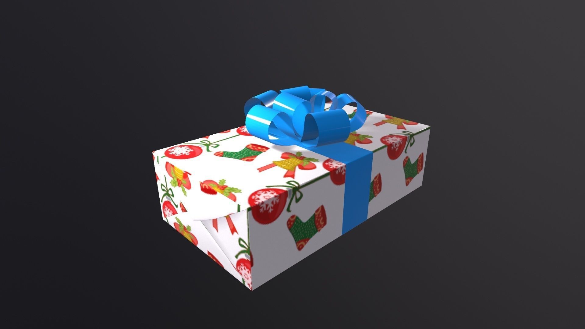 Collection of Christmas gifts Low-poly 3D model_3