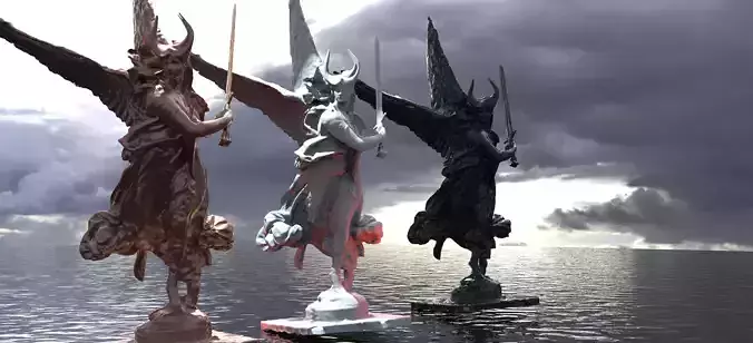 Nephilim Angel statue with sword