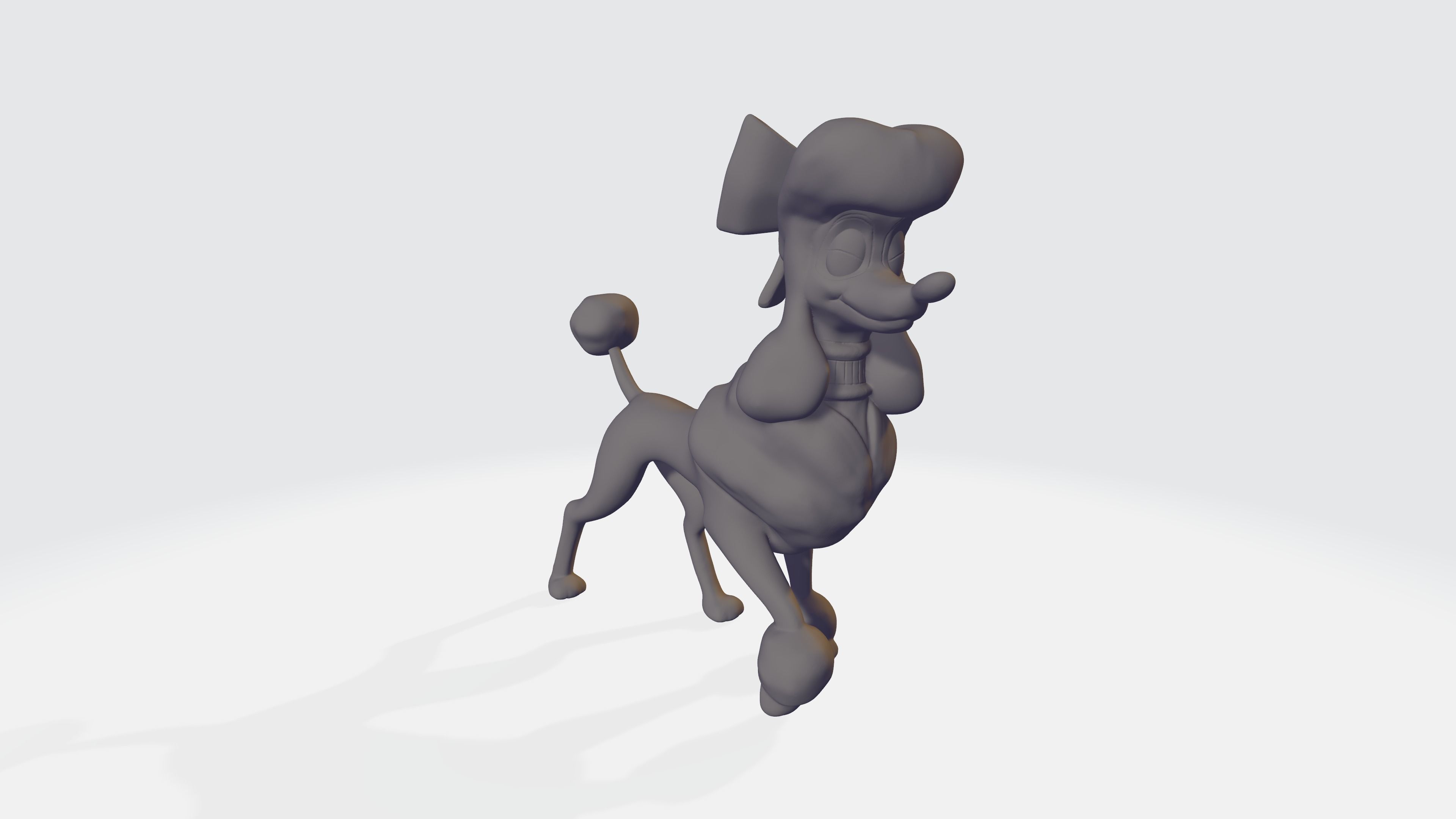 Poodle Georgette - STL 3D model_3