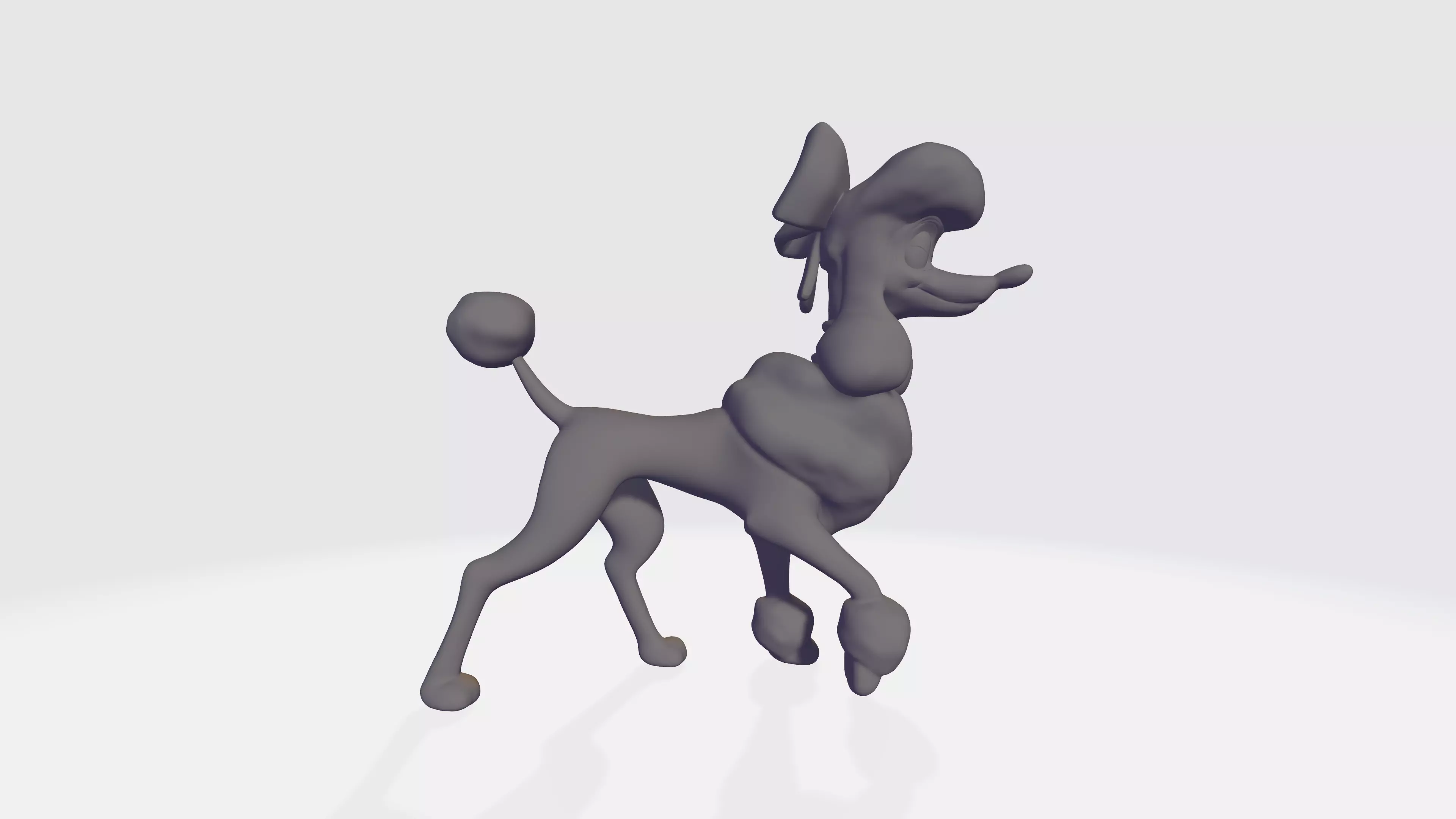 Poodle Georgette - STL 3D model_0