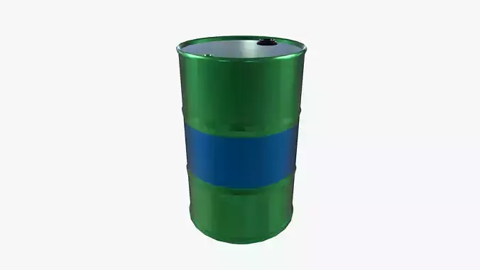 Oil Barrel Low-poly 3D model