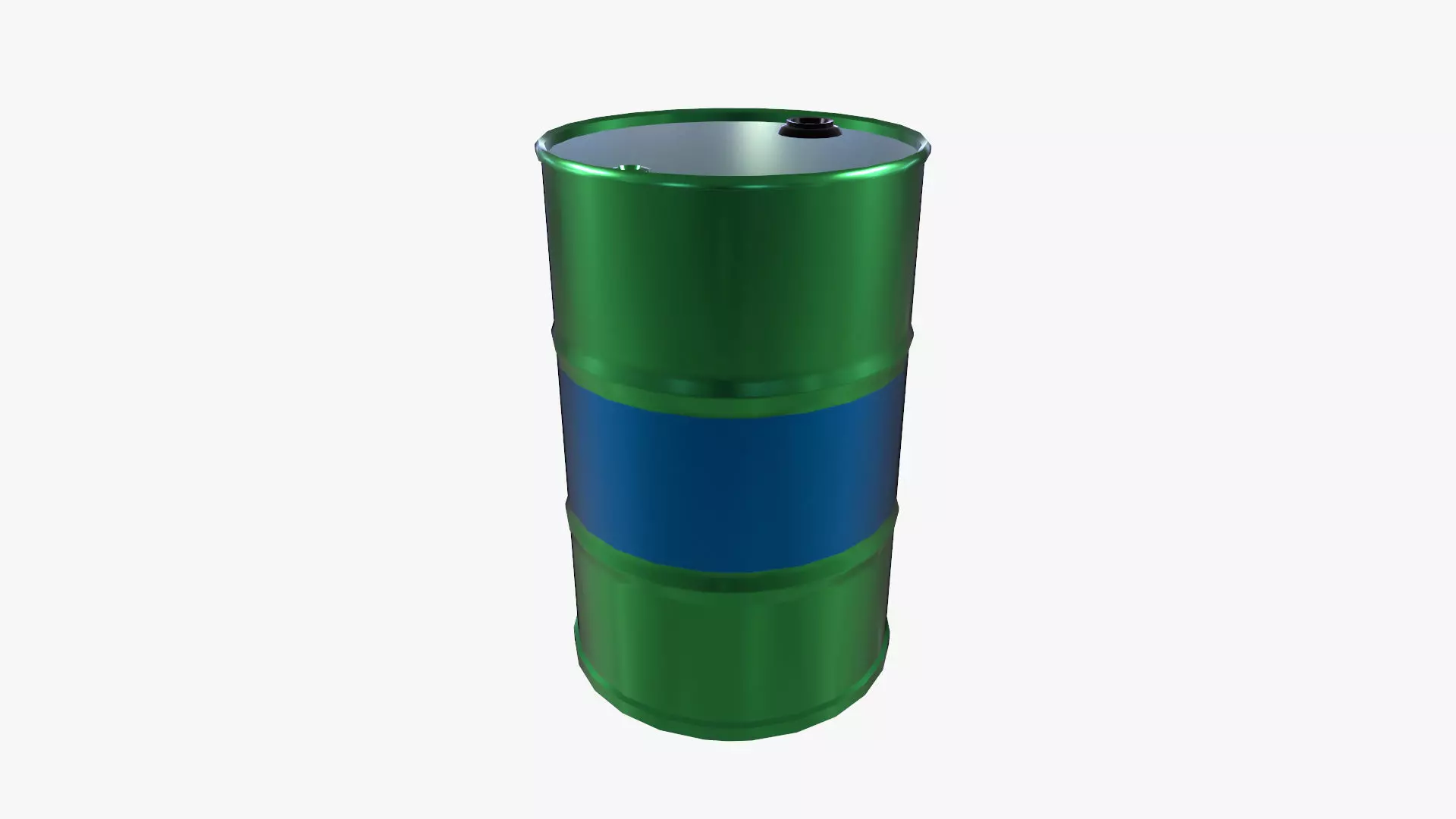 Oil Barrel Low-poly 3D model_0