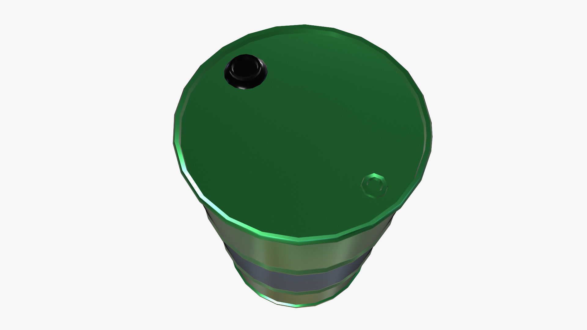 Oil Barrel Low-poly 3D model_3