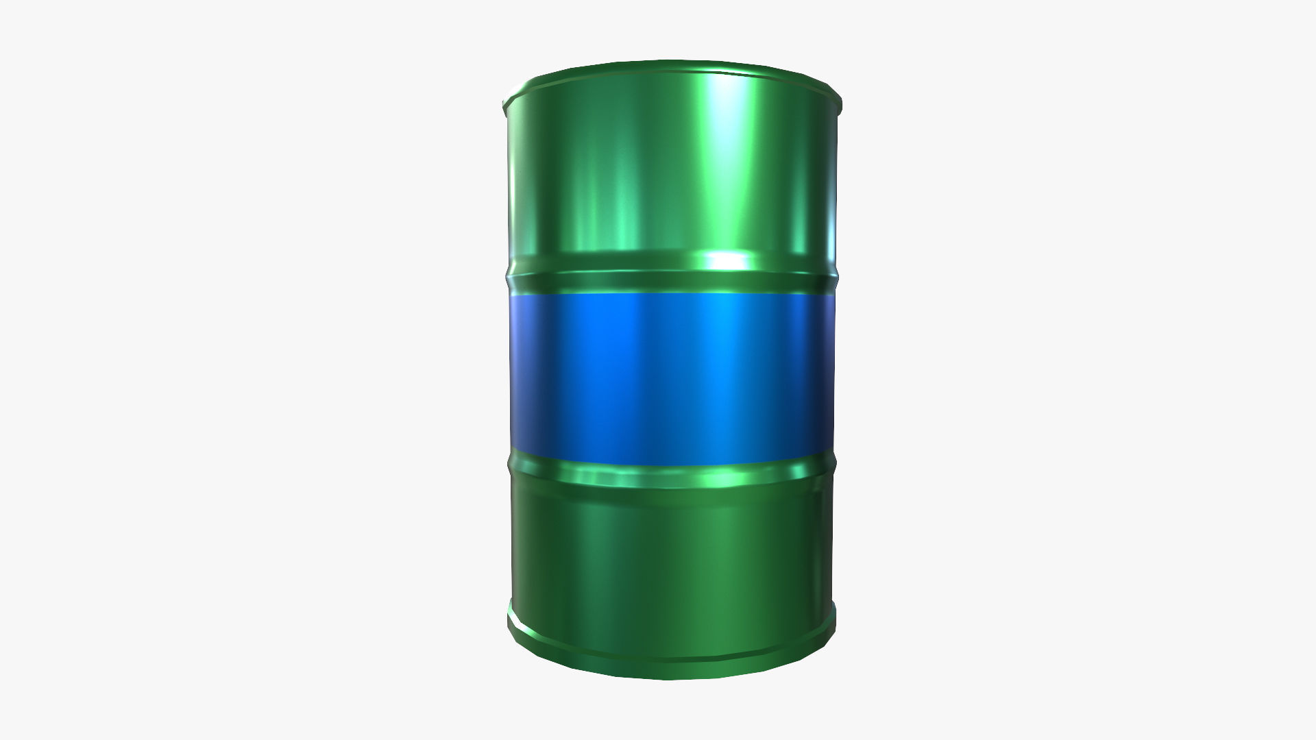 Oil Barrel Low-poly 3D model_6