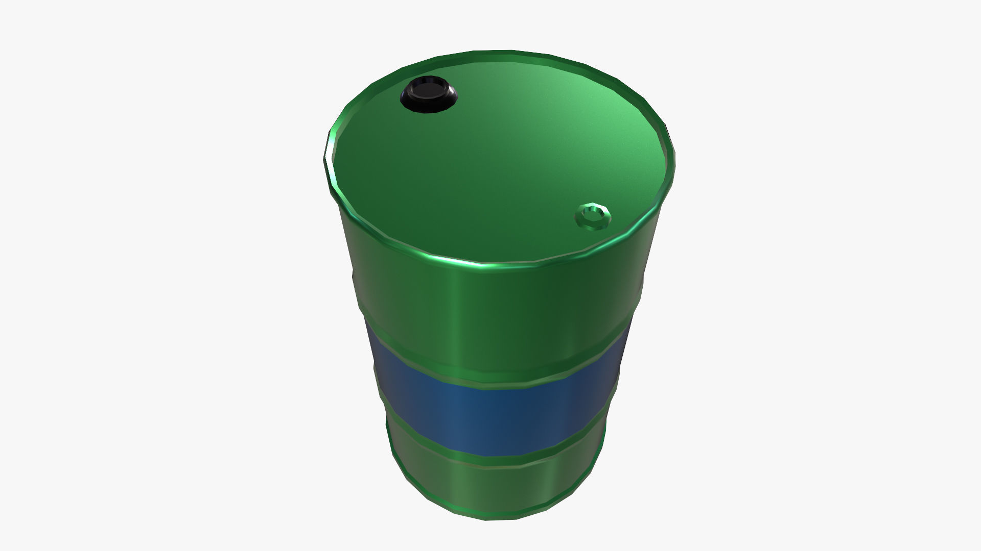 Oil Barrel Low-poly 3D model_2