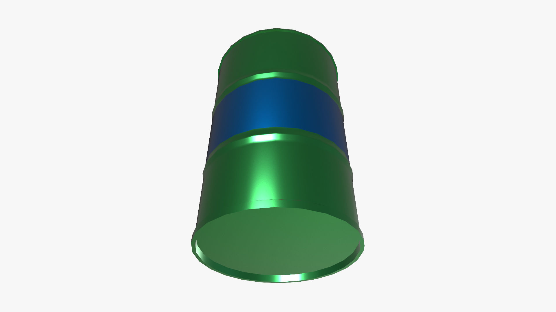 Oil Barrel Low-poly 3D model_4